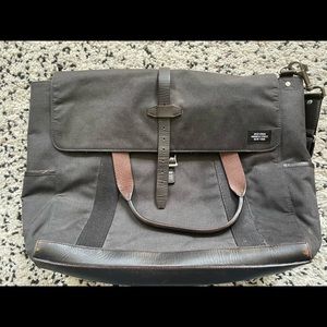 Jack Spade canvas and leather laptop bag
